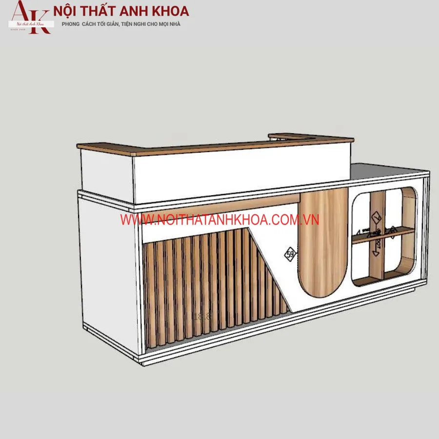 Quầy Thu Ngân Gỗ Công Nghiệp Đẹp Sang Trọng