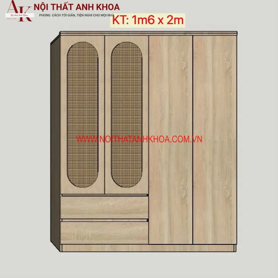 Tủ Quần Áo Hiện Đại Gỗ Công Nghiệp Cao Cấp