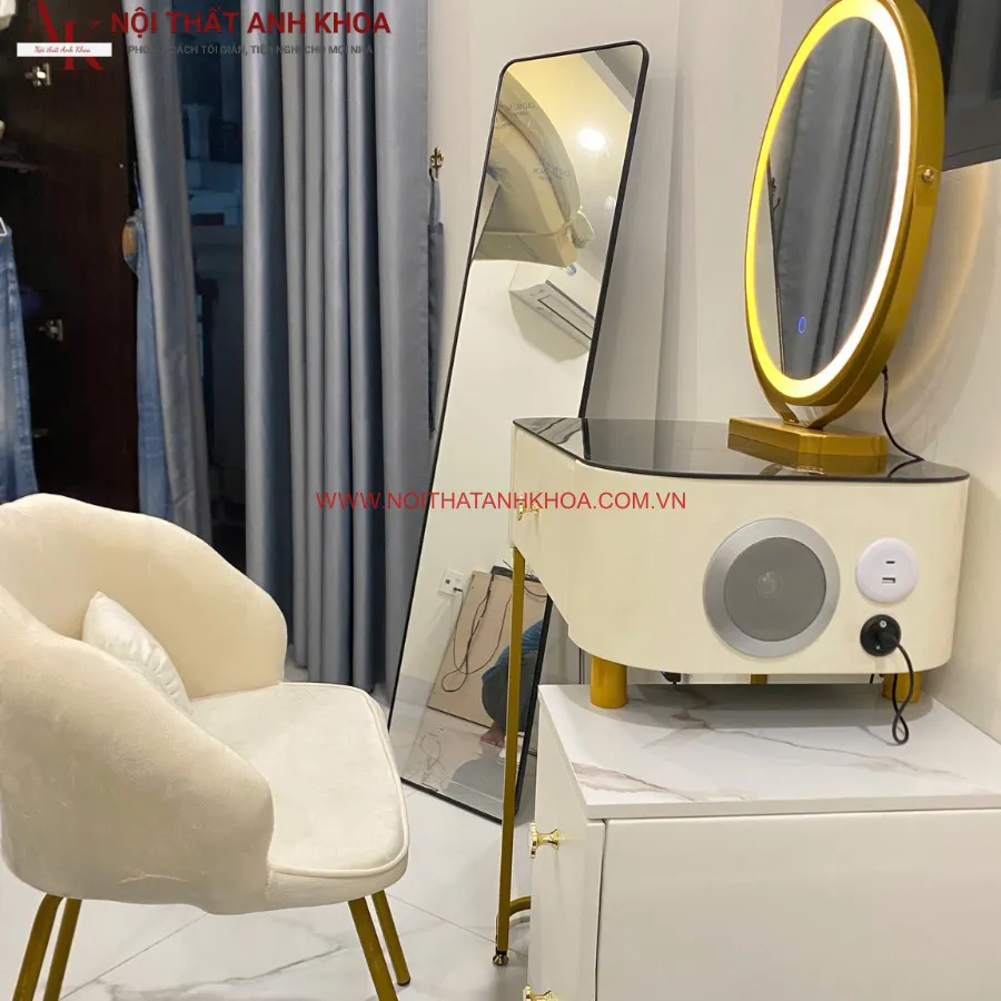 Bàn Trang Điểm Cao Cấp Gương Có Led