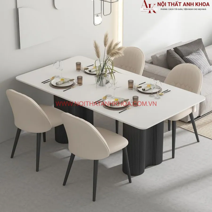 Bộ Bàn Ăn 4 Ghế Đẹp Sang Trọng