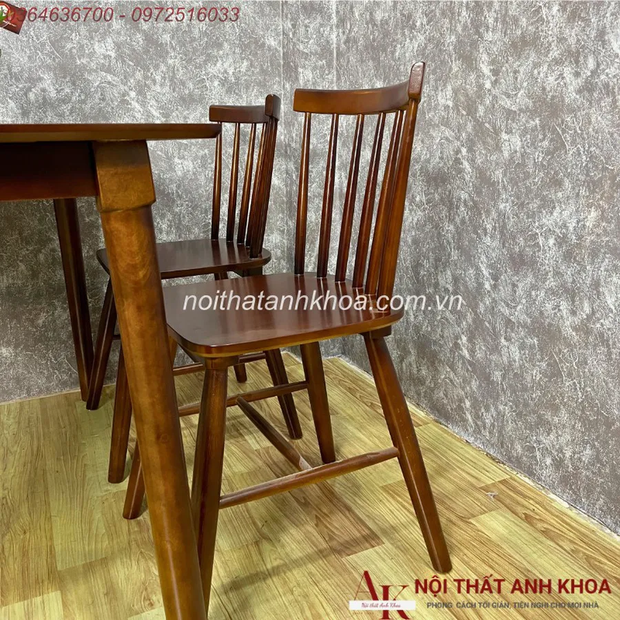 Bộ Bàn Ăn 4 Ghế Sunny Gỗ Cao Su Đẹp Hiện Đại