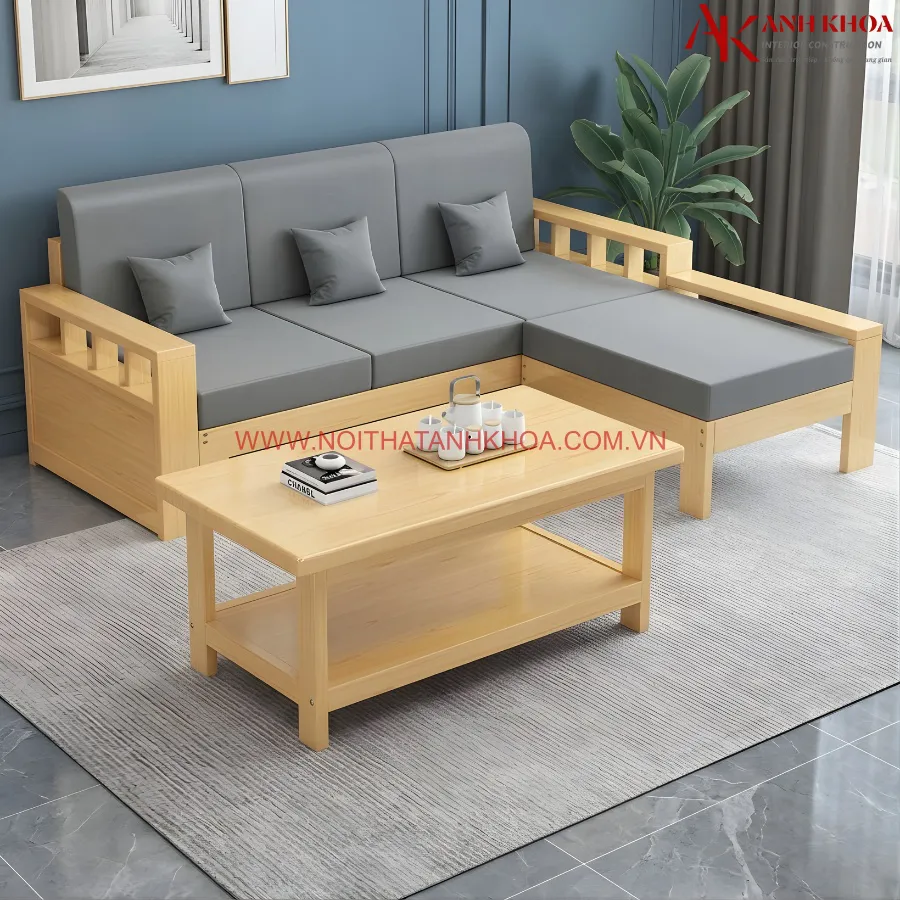 Bộ Bàn Ghế Sofa Gỗ Phòng Khách Đẹp Cao Cấp