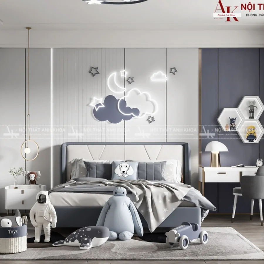 Bộ Combo Nội Thất Phòng Ngủ Cho Bé Trai Hiện Đại
