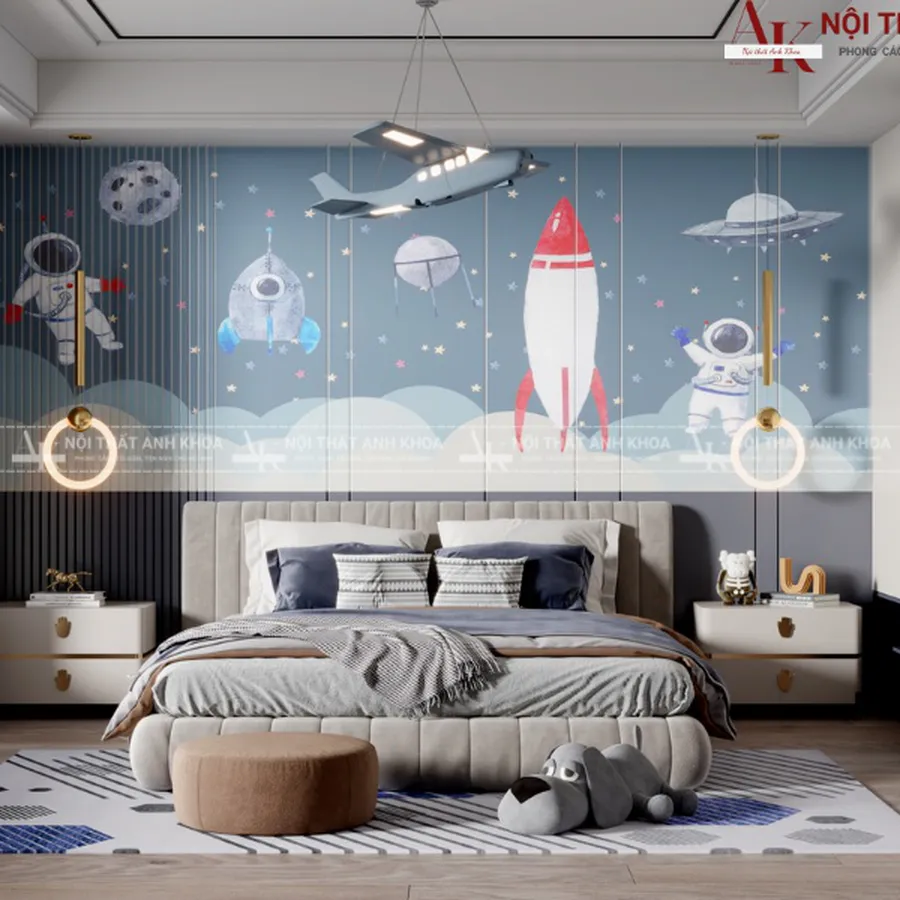 Bộ Combo Nội Thất Phòng Ngủ Cho Bé Trai Hiện Đại