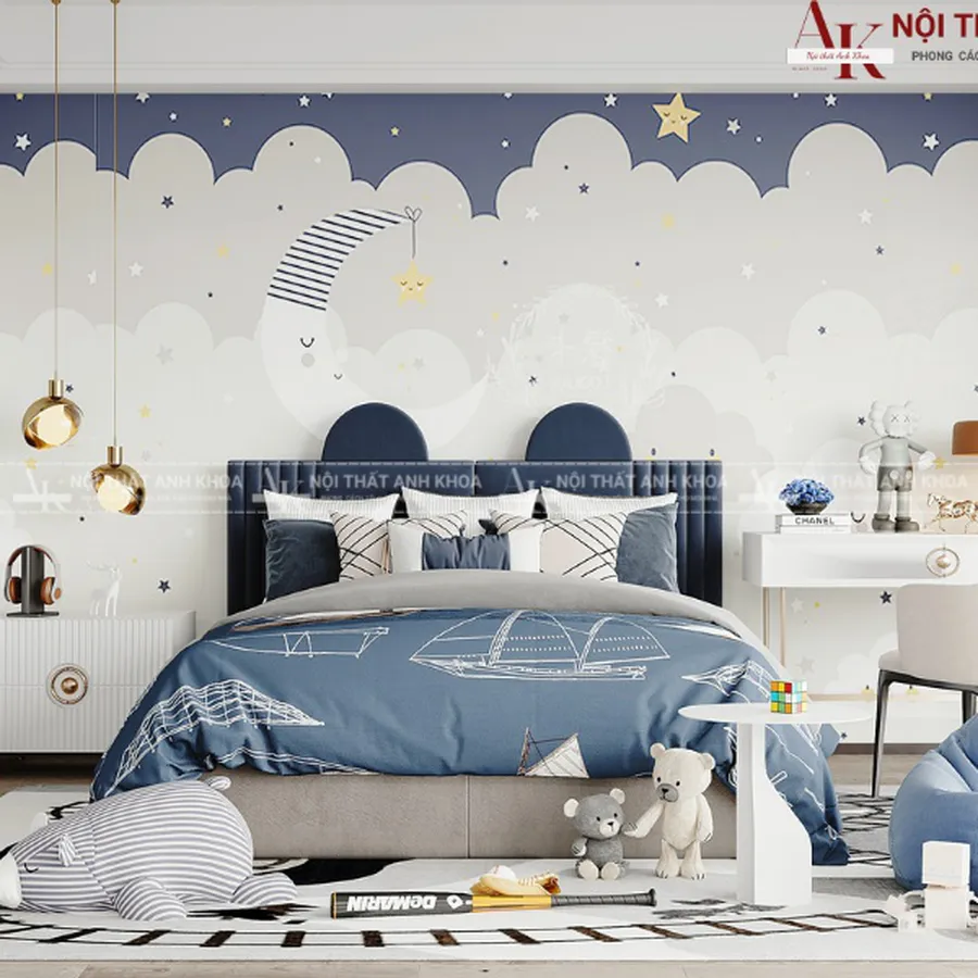 Bộ Combo Nội Thất Phòng Ngủ Cho Bé Trai Hiện Đại