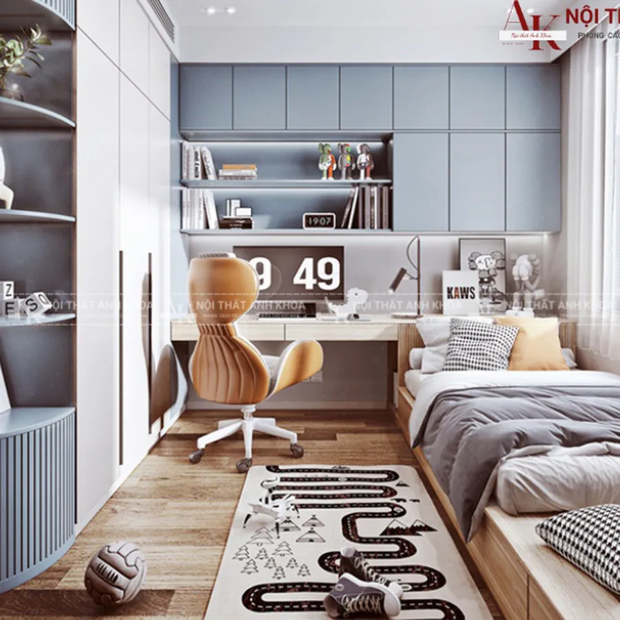 Bộ Combo Nội Thất Phòng Ngủ Cho Bé Trai Hiện Đại