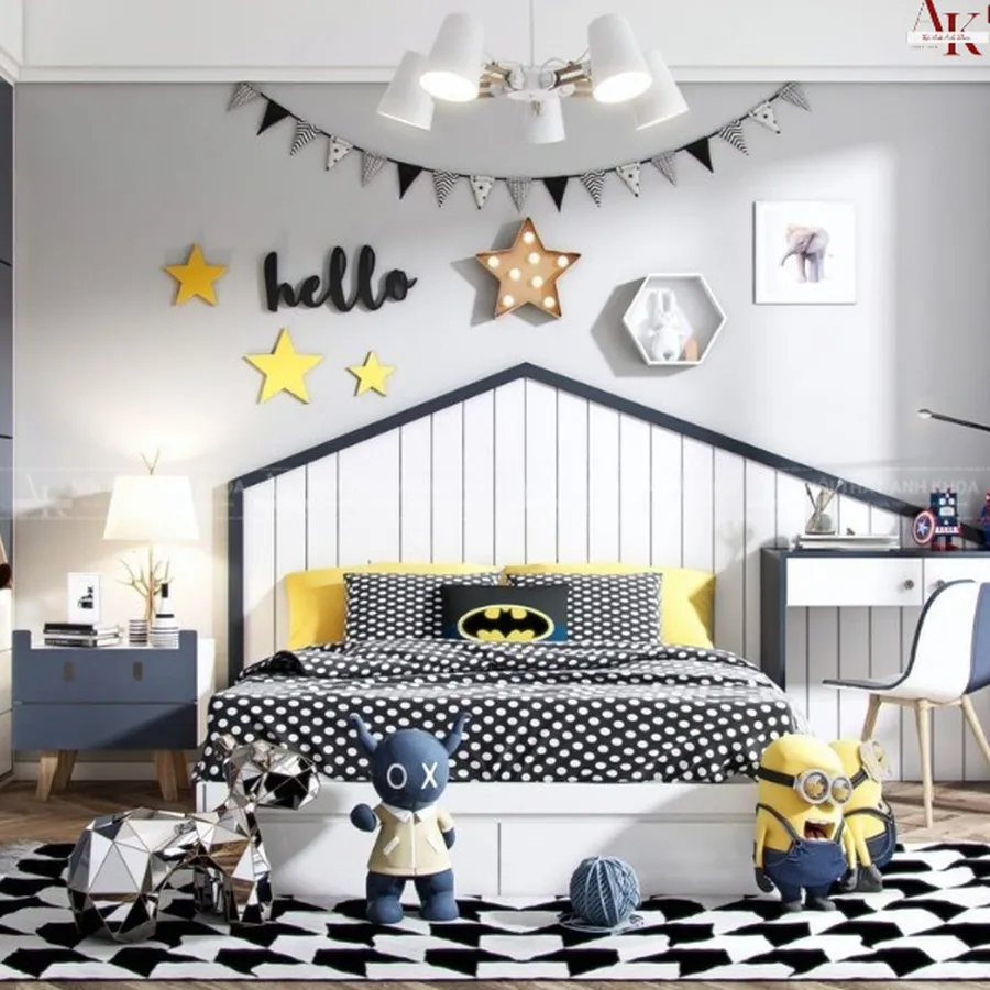 Bộ Combo Phòng Ngủ Cho Con Trai Hiện Đại