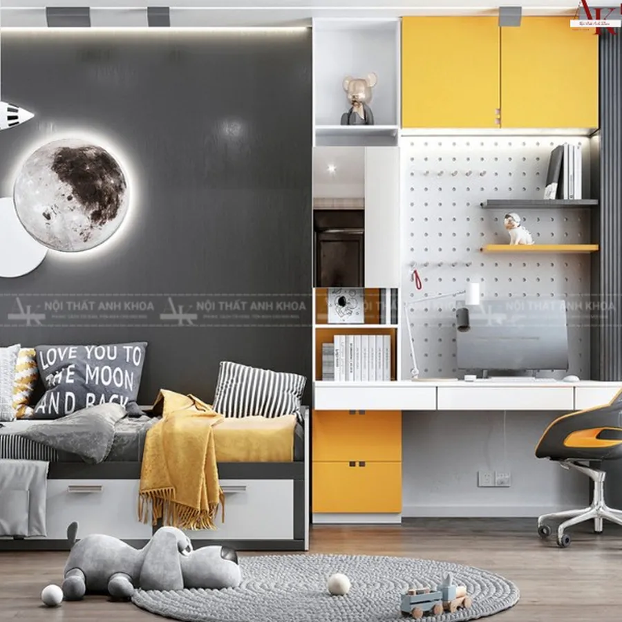 Bộ Combo Phòng Ngủ Cho Con Trai Hiện Đại