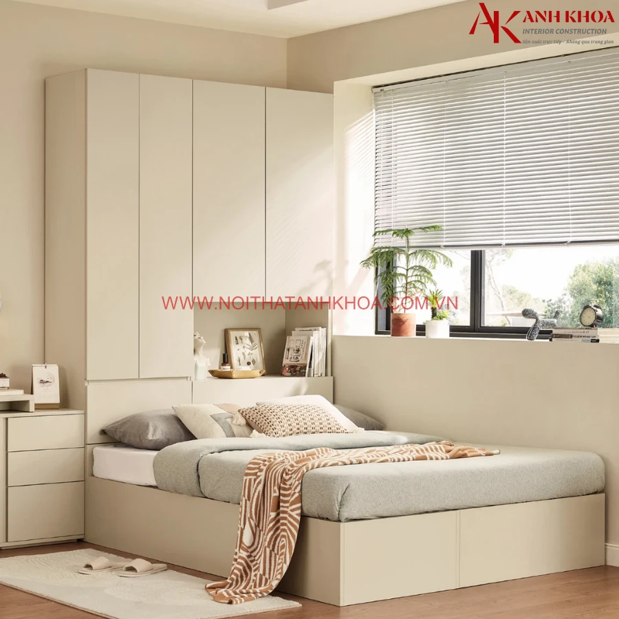 Bộ Combo Tủ Liền Giường Gỗ Công Nghiệp Cao Cấp