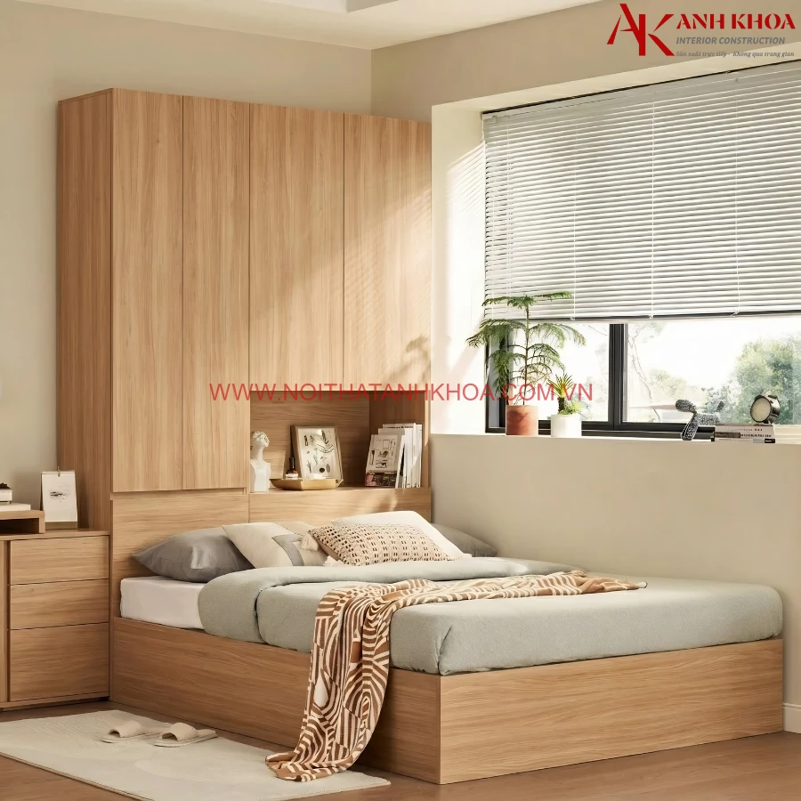 Bộ Combo Tủ Liền Giường Gỗ Công Nghiệp Cao Cấp