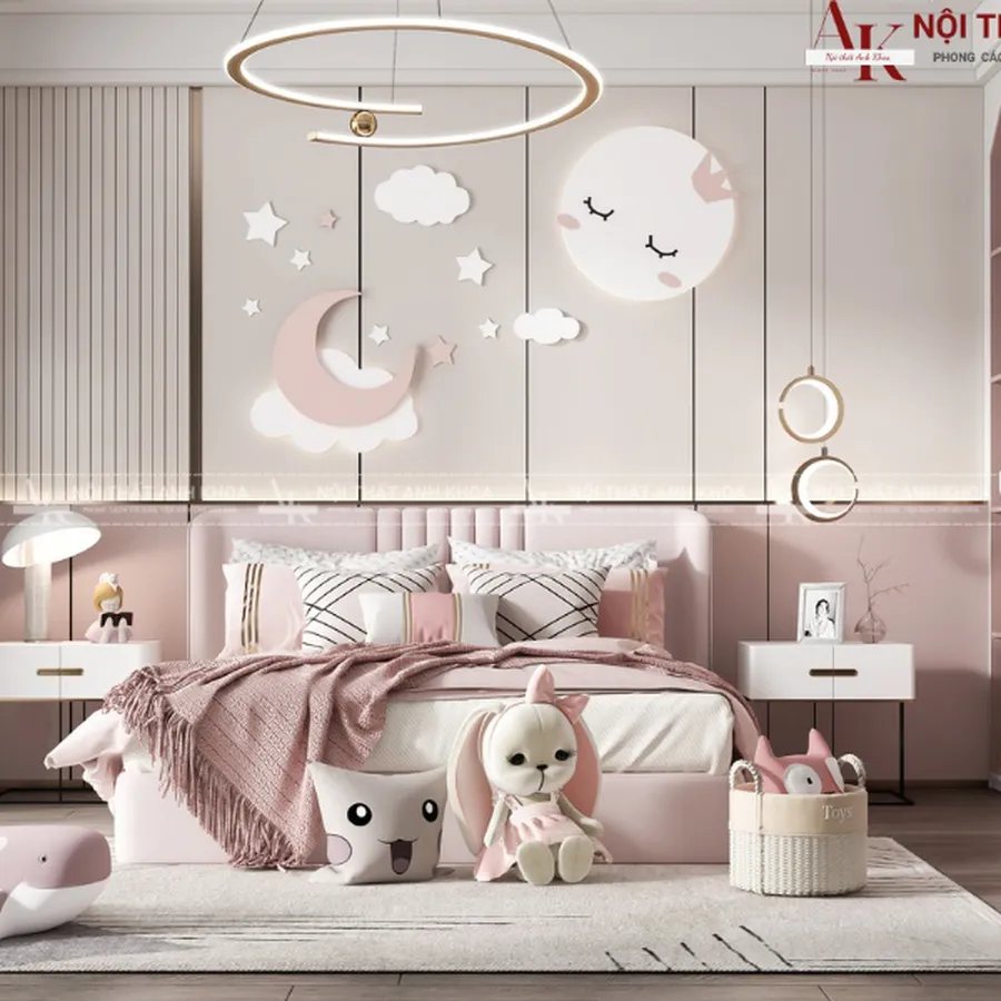 Bộ Phòng Ngủ Bé Gái Đẹp Hiện Đại