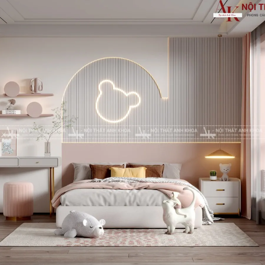 Bộ Phòng Ngủ Bé Gái Đẹp Hiện Đại