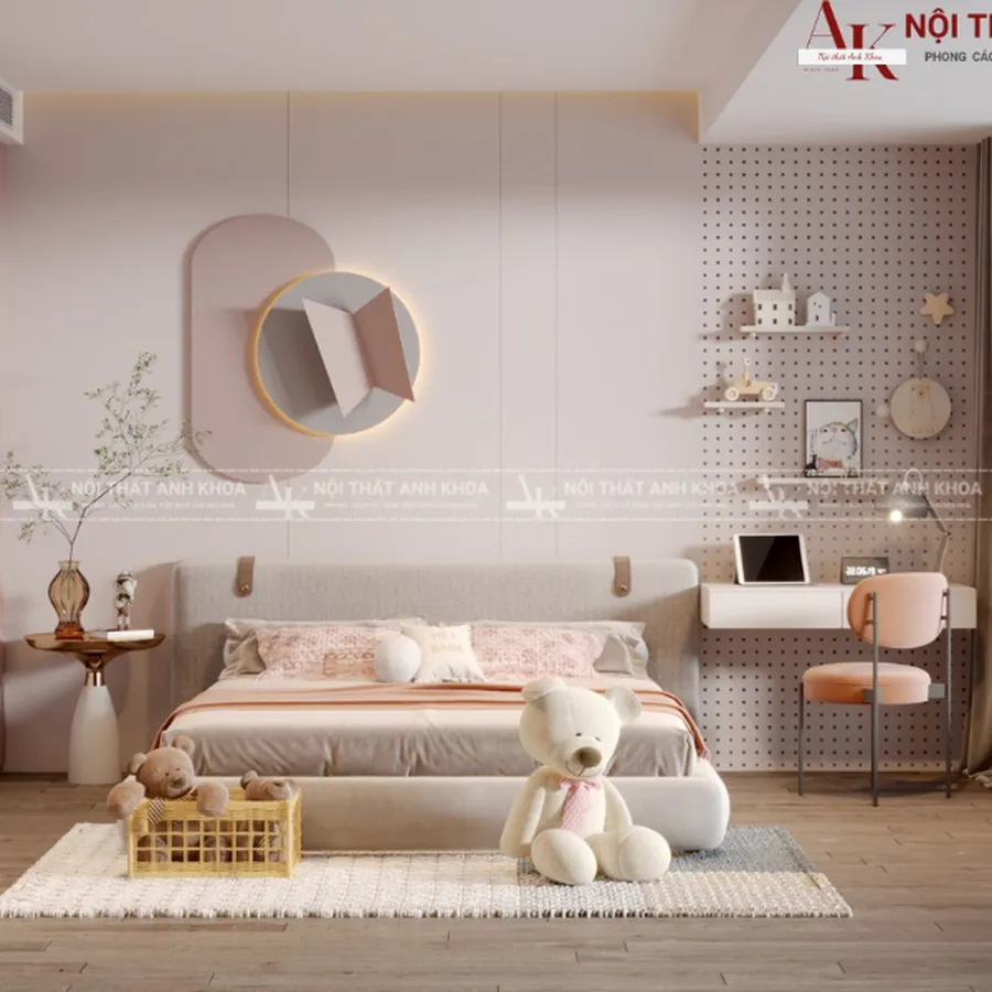 Bộ Phòng Ngủ Bé Gái Đẹp Hiện Đại