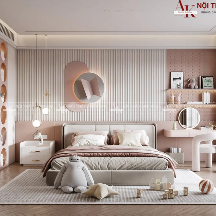 Bộ Phòng Ngủ Bé Gái Đẹp Hiện Đại