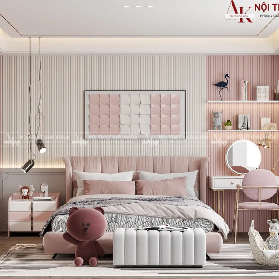 Bộ Phòng Ngủ Bé Gái Đẹp Hiện Đại