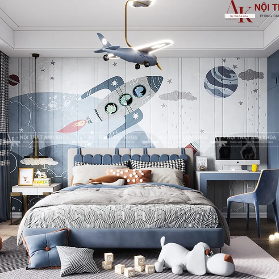 Bộ Phòng Ngủ Cho Bé Trai Đẹp Hiện Đại