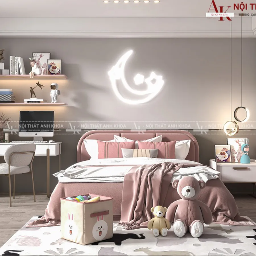 Bộ Phòng Ngủ Cho Con Gái Đẹp Hiện Đại