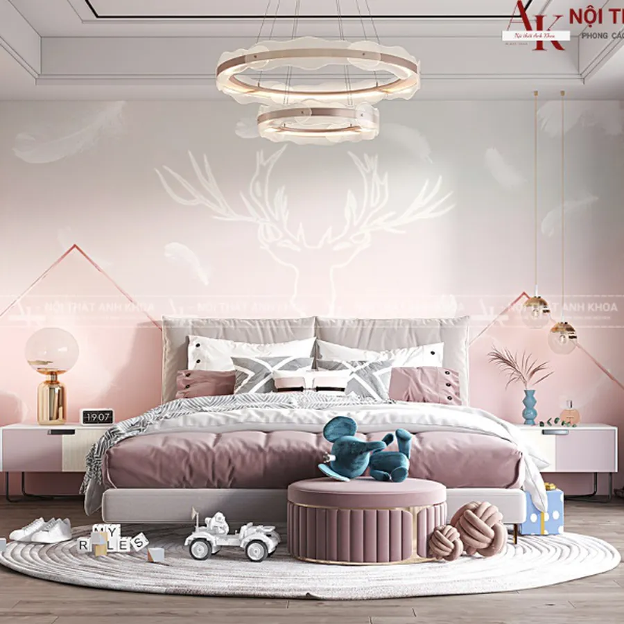 Bộ Phòng Ngủ Cho Con Gái Đẹp Hiện Đại