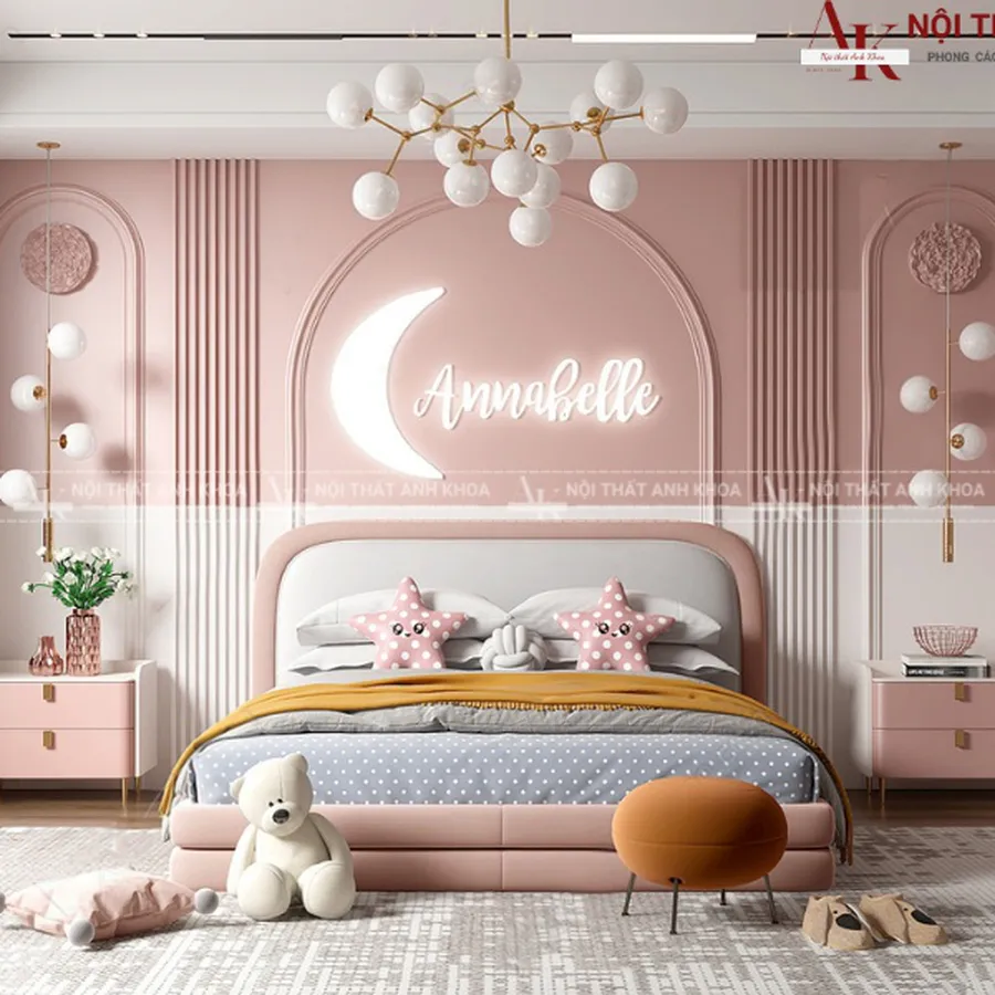 Bộ Phòng Ngủ Cho Con Gái Đẹp Hiện Đại