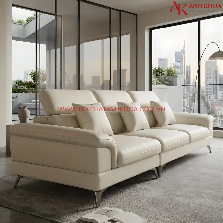 Bộ Sofa Phòng Khách Chất Liệu Da cao Cấp