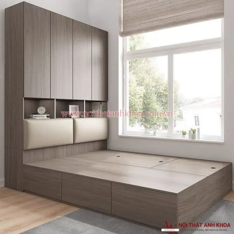 Combo Giường Tủ Gỗ Công Nghiệp Thông Minh Tiện Lợi Giá Rẻ
