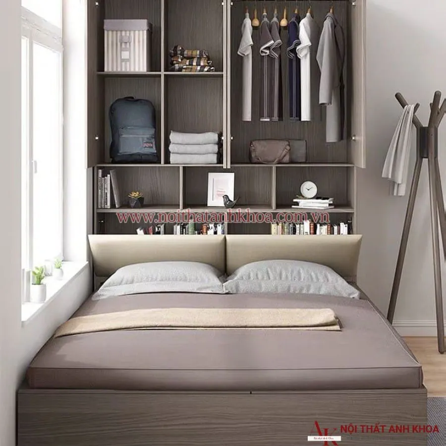 Combo Giường Tủ Gỗ Công Nghiệp Thông Minh Tiện Lợi Giá Rẻ