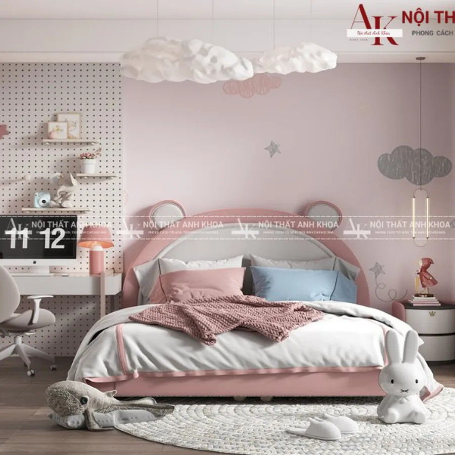 Combo Phòng Ngủ Bé Gái Màu Hồng Đẹp Mê Ly