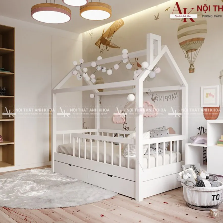 Combo Phòng Ngủ Bé Gái Màu Hồng Đẹp Mê Ly