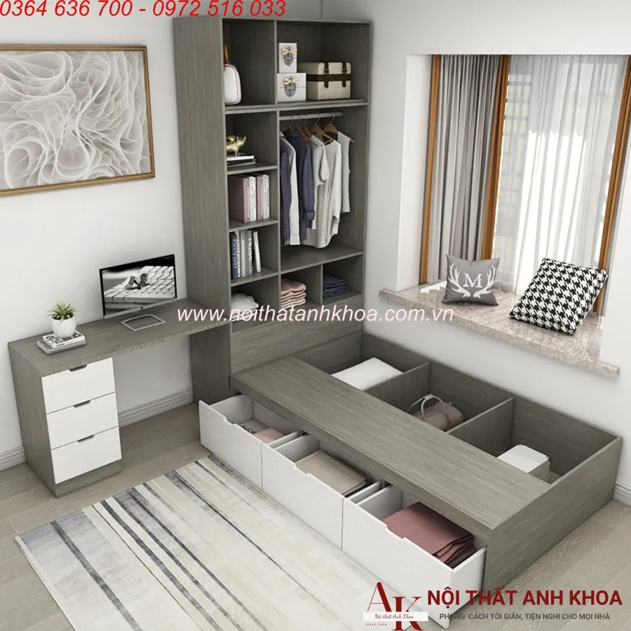 Combo Phòng Ngủ Gỗ Công Nghiệp Giá Tốt