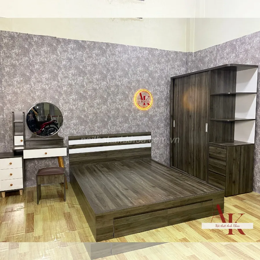 Combo Nội Thất Phòng Ngủ Gỗ MDF Sang Trọng Giá Tốt