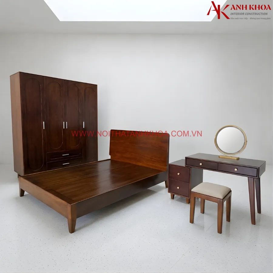 Combo Phòng Ngủ Gỗ Tự Nhiên Cao Cấp Hiện Đại