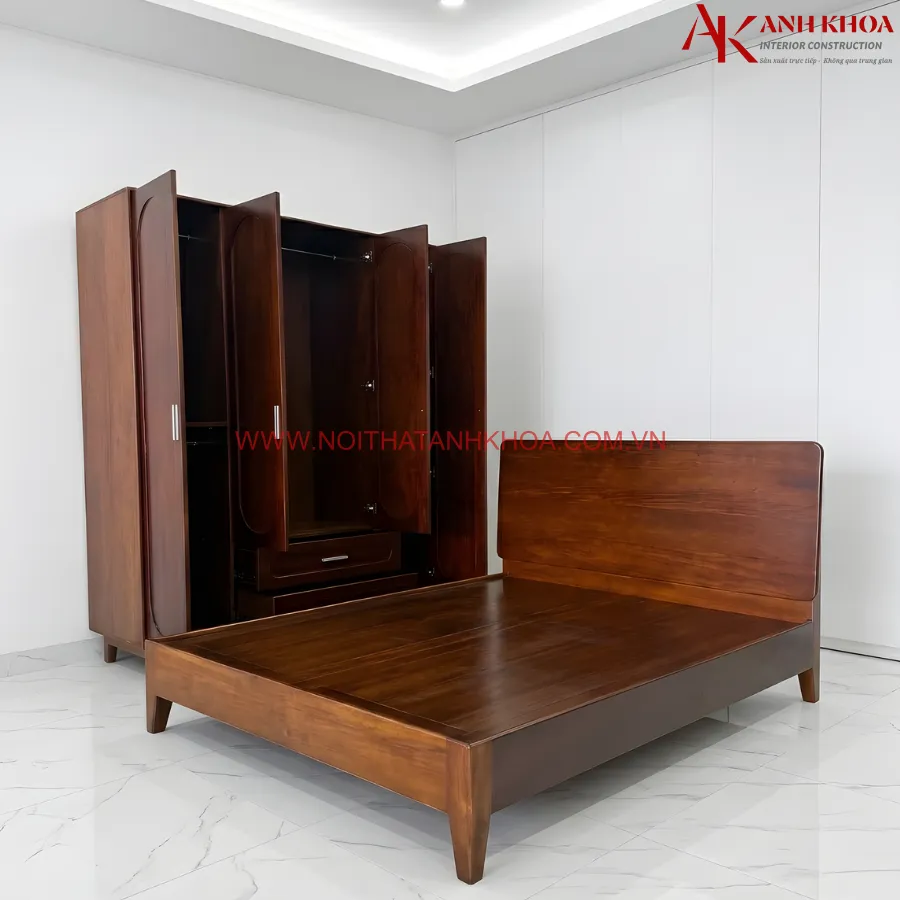 Combo Phòng Ngủ Gỗ Tự Nhiên Cao Cấp Hiện Đại