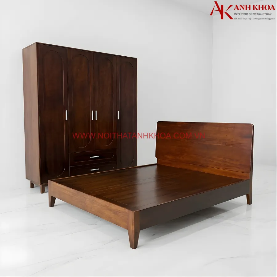 Combo Phòng Ngủ Gỗ Tự Nhiên Cao Cấp Hiện Đại