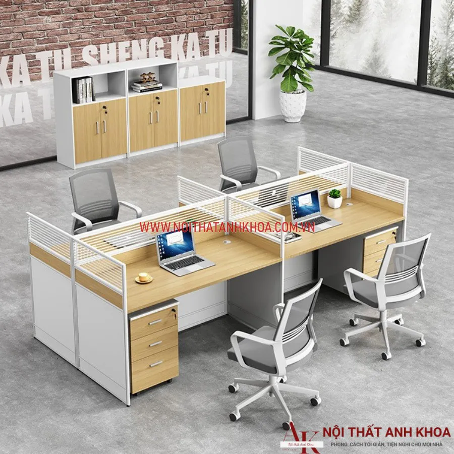 Cụm Bàn Làm Việc Văn Phòng Hiện Đại