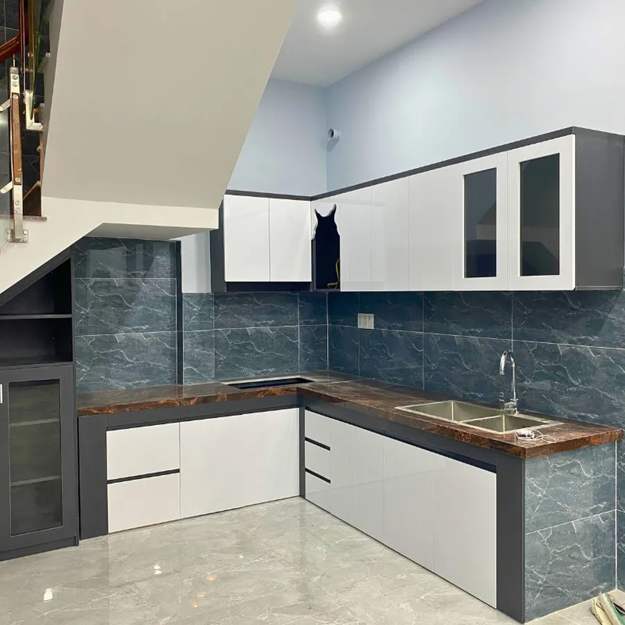 Tủ Bếp Đẹp Cánh Acrylic Gỗ Công Nghiệp MDF Chống Ẩm Hiện Đại