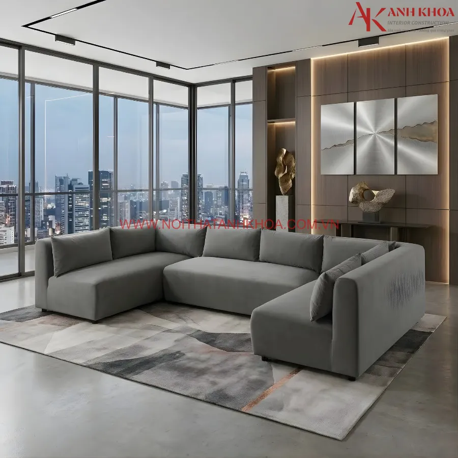 Ghế Sofa Chữ U Chất Liệu Cao Cấp Bền Đẹp