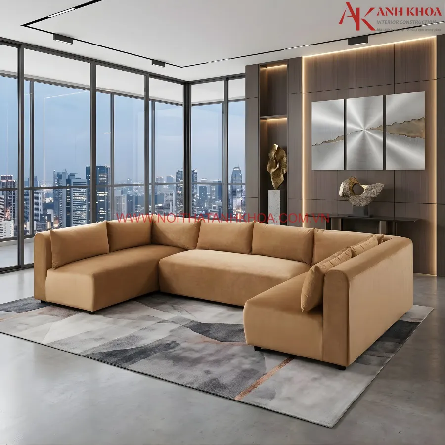 Ghế Sofa Chữ U Chất Liệu Cao Cấp Bền Đẹp