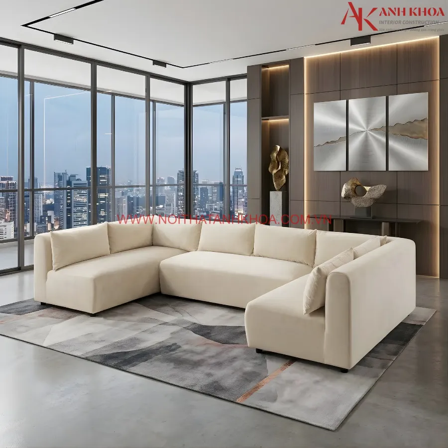 Ghế Sofa Chữ U Chất Liệu Cao Cấp Bền Đẹp