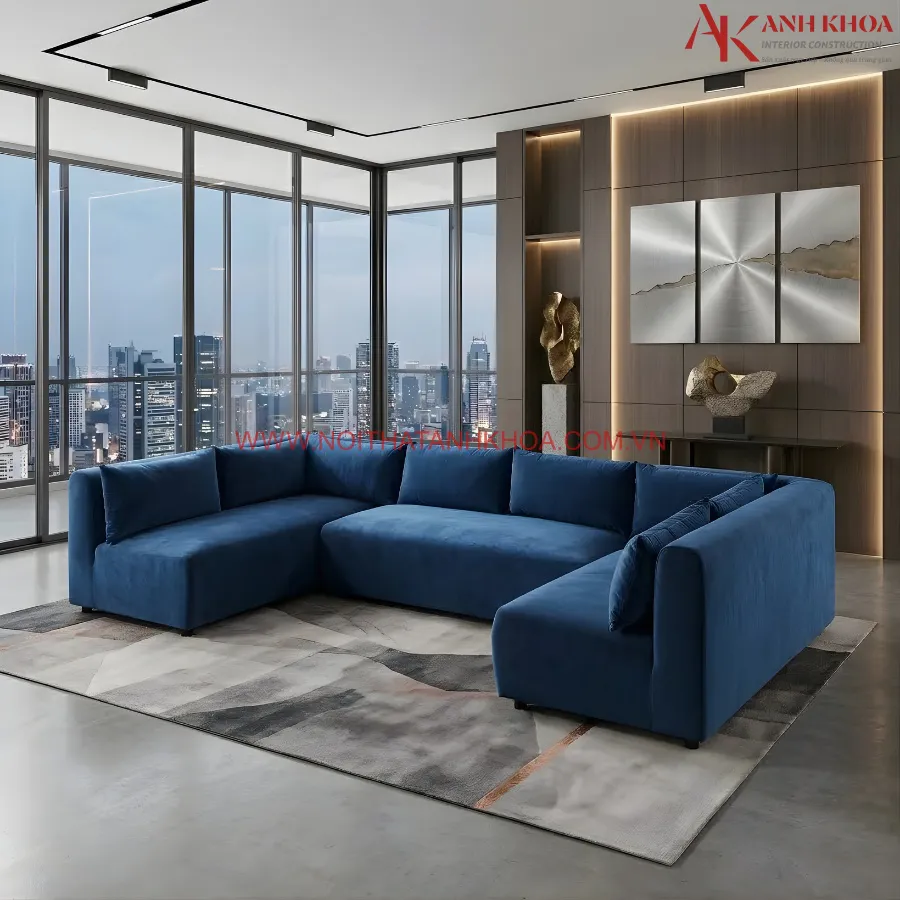 Ghế Sofa Chữ U Chất Liệu Cao Cấp Bền Đẹp
