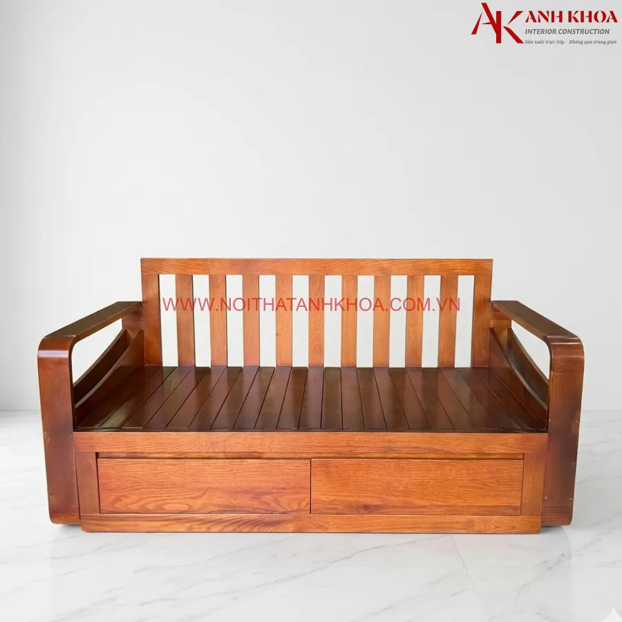 Ghế Sofa Kéo Thành Giường Gỗ Sồi Đẹp Tiện Lợi