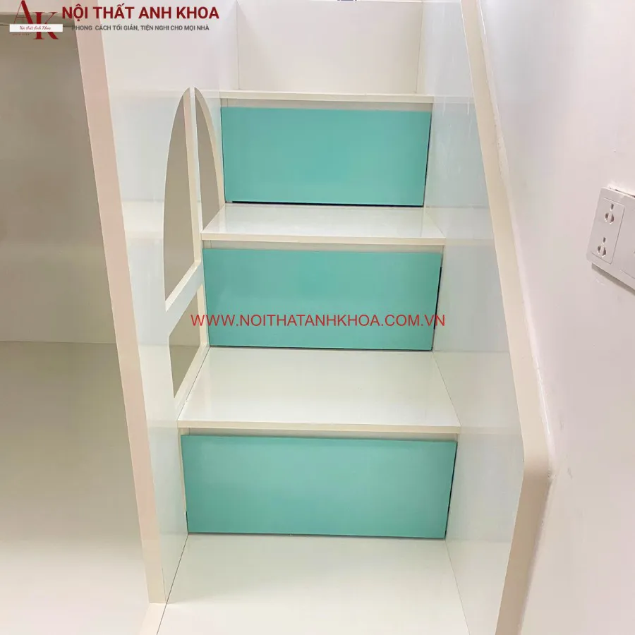 Giường 2 Tầng Gỗ Công Nghiệp Phối Màu Đẹp