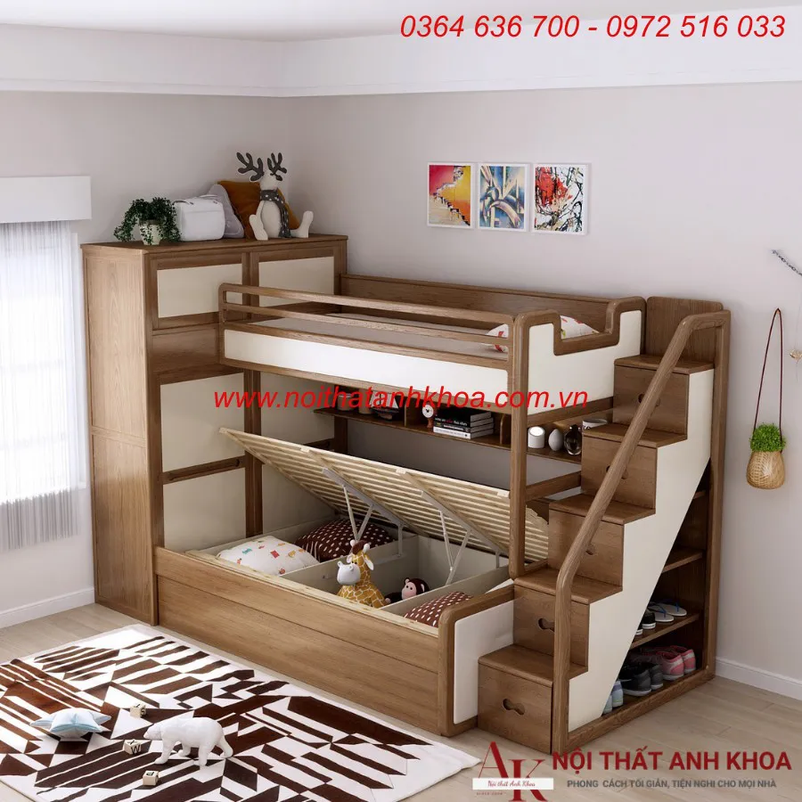Giường 2 Tầng Thông Minh Cho Bé Giá Rẻ
