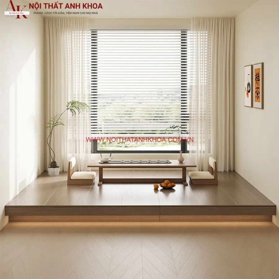 Giường Bục Phòng Khách Phong Cách Nhật Bản