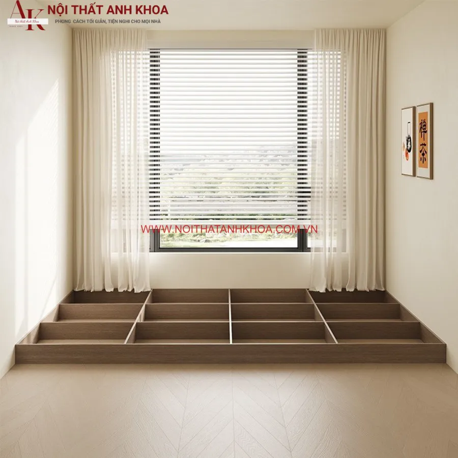 Giường Bục Phòng Khách Phong Cách Nhật Bản