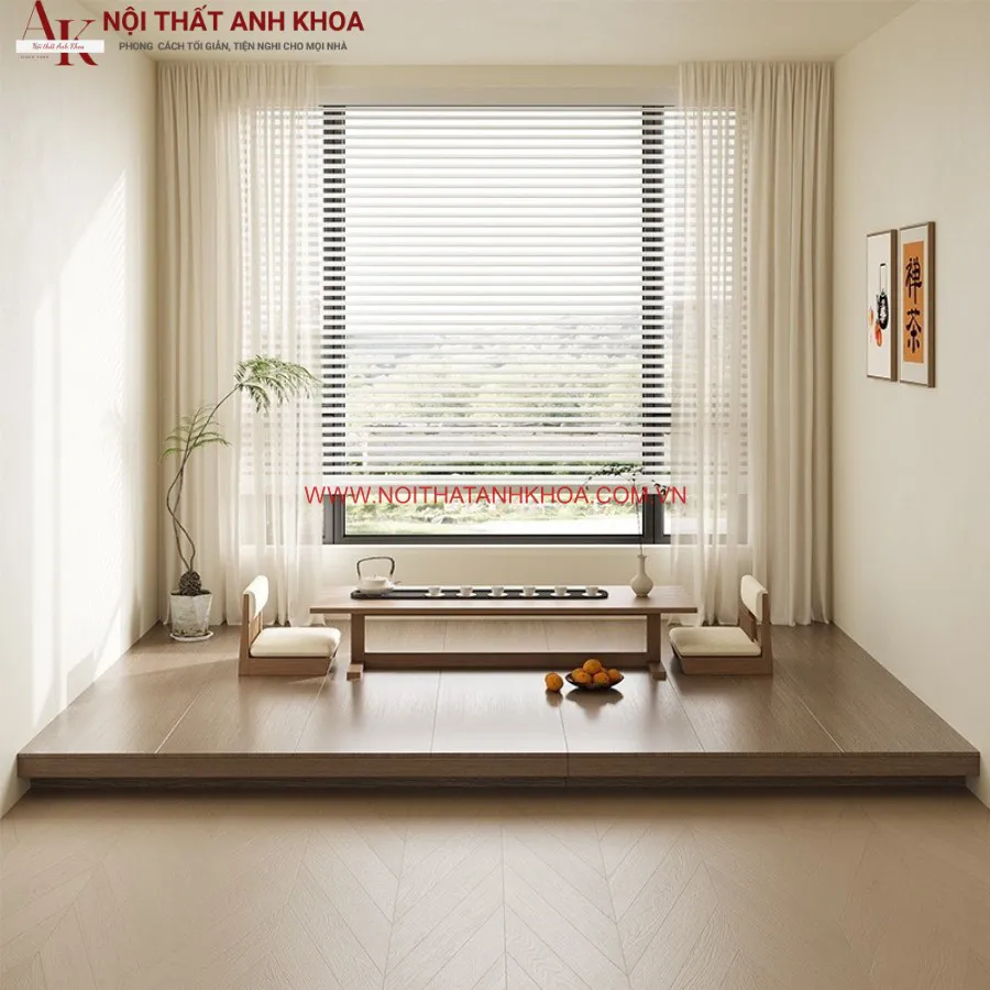 Giường Bục Phòng Khách Phong Cách Nhật Bản