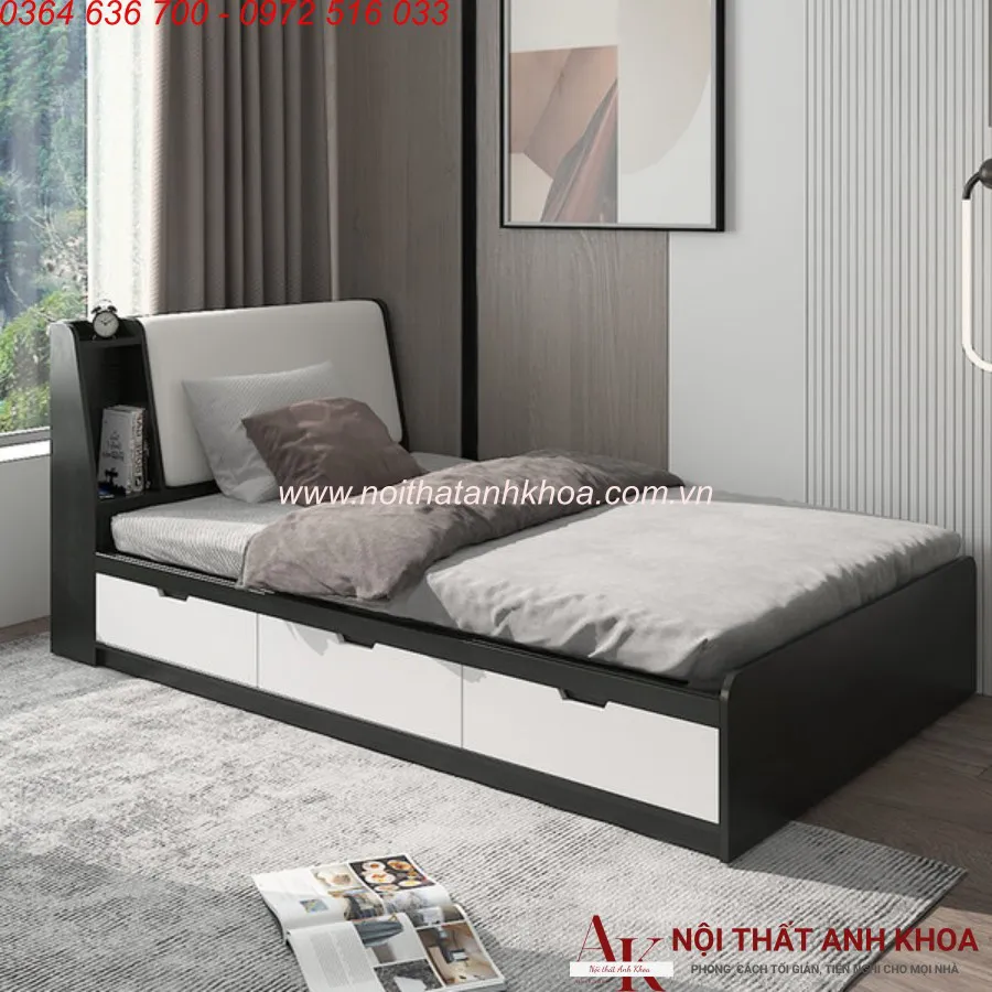 Giường Gấp Thông Minh 1m2 Gỗ Công Nghiệp Hiện Đại