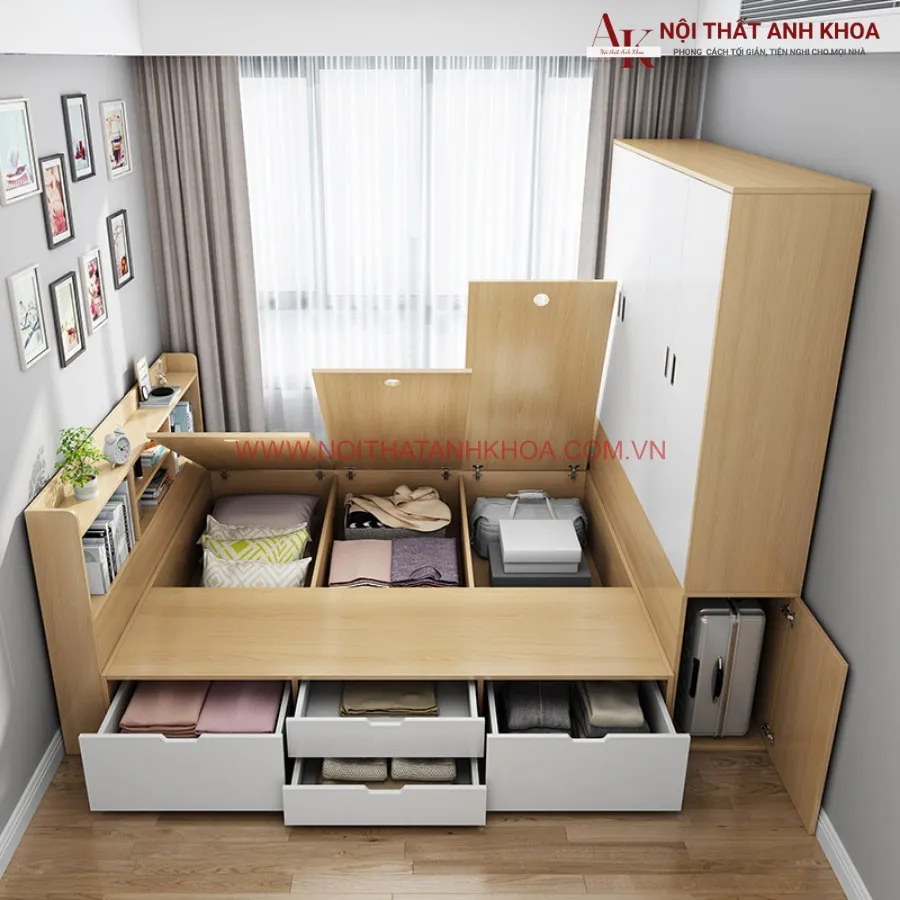 Combo Phòng Ngủ Gỗ Công Nghiệp Hiện Đại Giá Tốt 