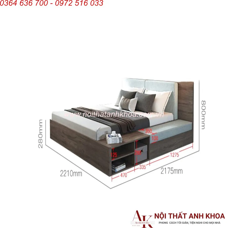 Giường Nâng Hạ Thông Minh Tiện Lợi Gỗ Công Nghiệp