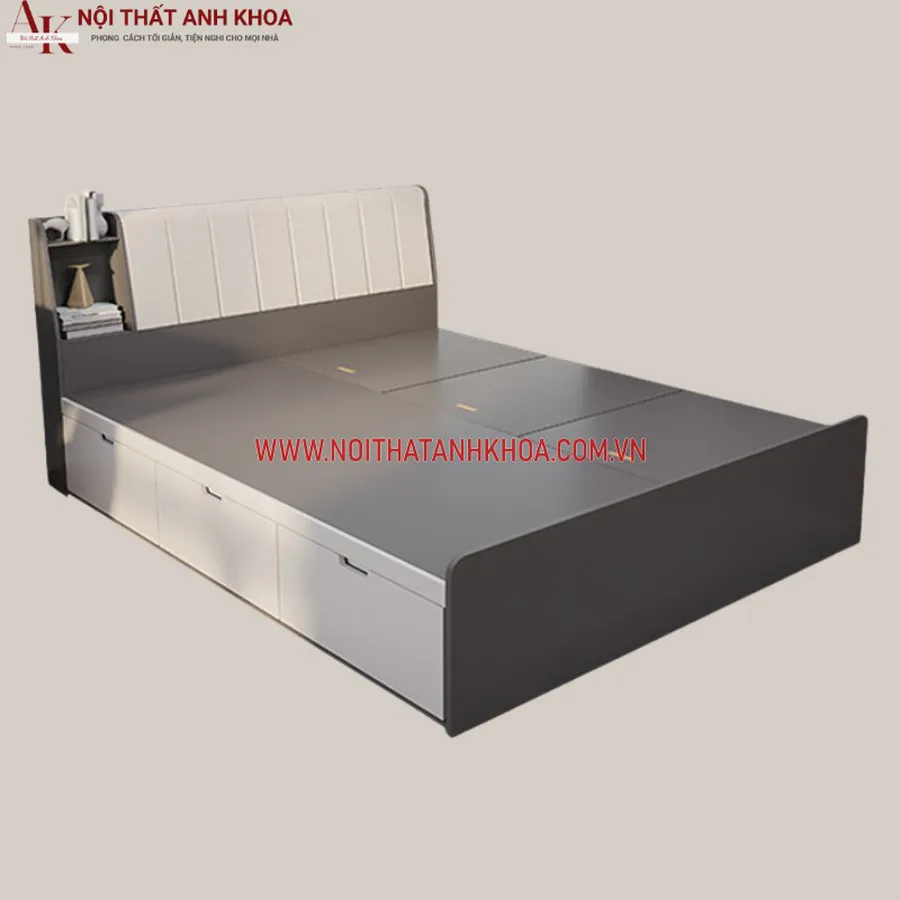 Giường Ngủ Bọc Nệm Đầu Giường Làm Bằng Gỗ Công Nghiệp