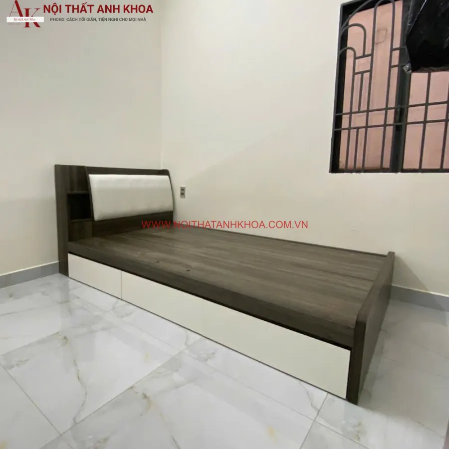 Giường Ngủ Bọc Nệm Đầu Giường Làm Bằng Gỗ Công Nghiệp